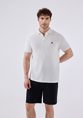ELLESSE - 6SM5062 Erkek Beyaz Polo Yaka T-Shirt