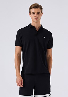 ELLESSE - 6SM5062 Erkek Siyah Polo Yaka T-Shirt
