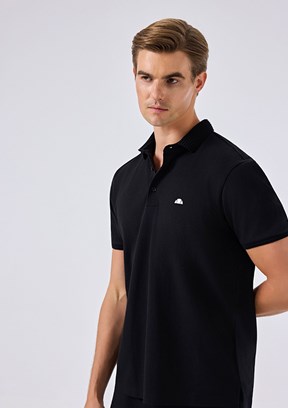 ELLESSE - 6SM5062 Erkek Siyah Polo Yaka T-Shirt