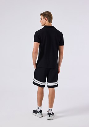 ELLESSE - 6SM5062 Erkek Siyah Polo Yaka T-Shirt
