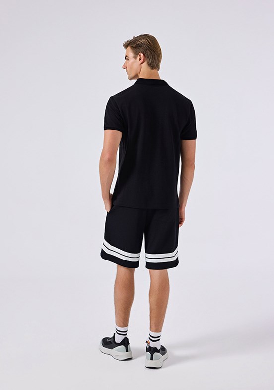 ELLESSE - 6SM5062 Erkek Siyah Polo Yaka T-Shirt