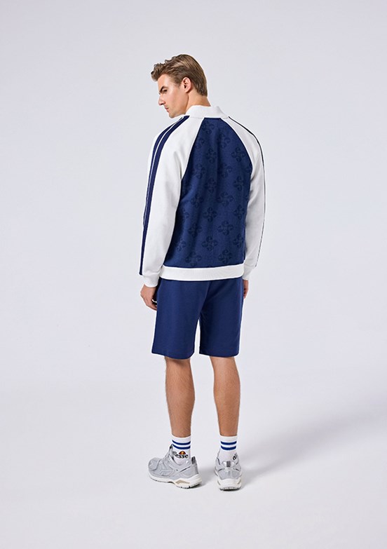 ELLESSE - 5SM1357 Erkek Lacivert Fermuarlı Sweatshirt
