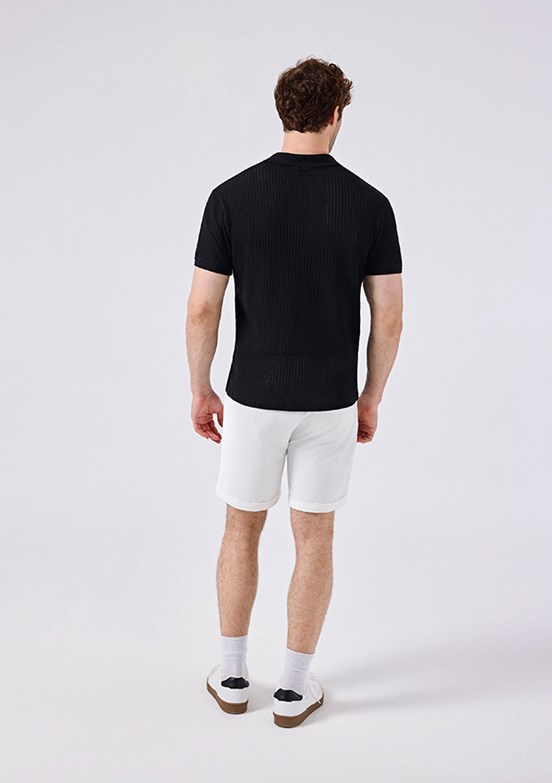 ELLESSE - 6SM5047 Erkek Siyah Polo Yaka T-Shirt