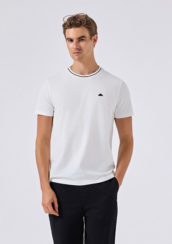 ELLESSE - 6SM5058 Erkek Beyaz Triko T-Shirt