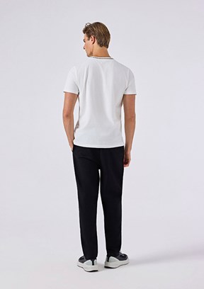 ELLESSE - 6SM5058 Erkek Beyaz Triko T-Shirt