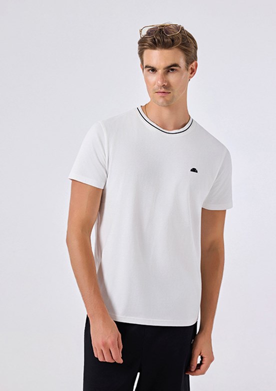 ELLESSE - 6SM5058 Erkek Beyaz Triko T-Shirt
