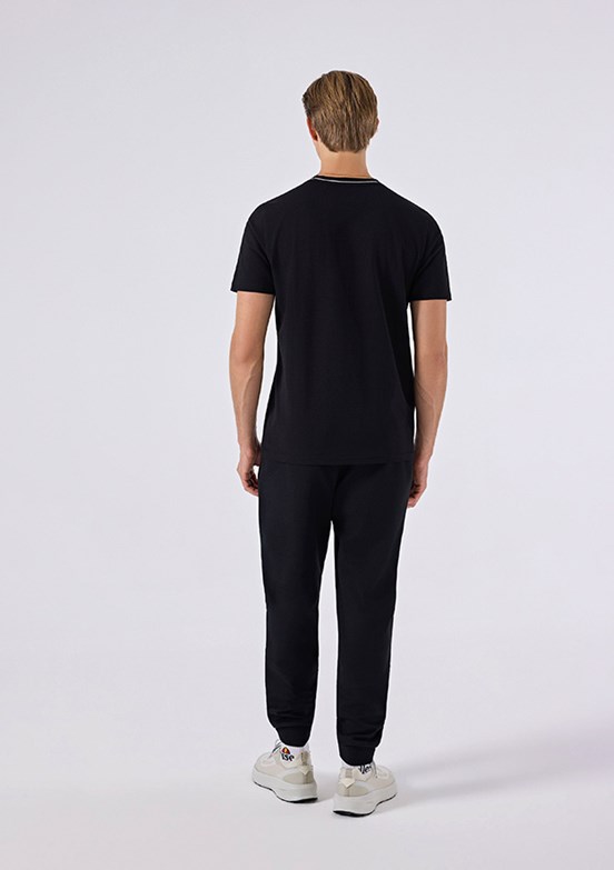 ELLESSE - 6SM5058 Erkek Siyah Triko T-Shirt