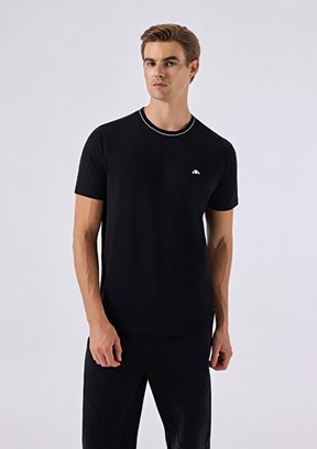 ELLESSE - 6SM5058 Erkek Siyah Triko T-Shirt