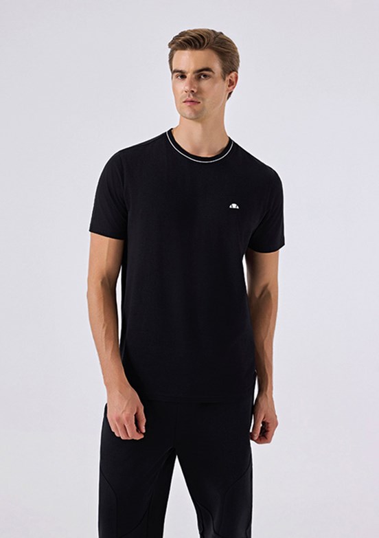 ELLESSE - 6SM5058 Erkek Siyah Triko T-Shirt
