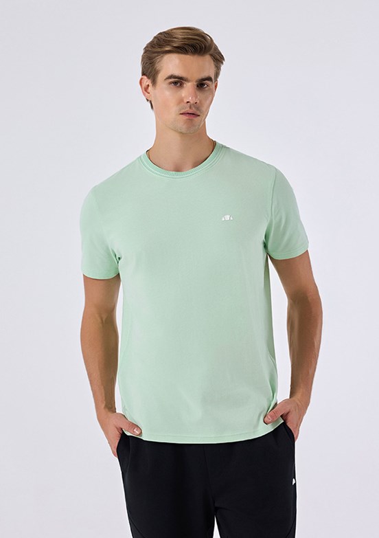 ELLESSE - 6SM5058 Erkek Yeşil Triko T-Shirt