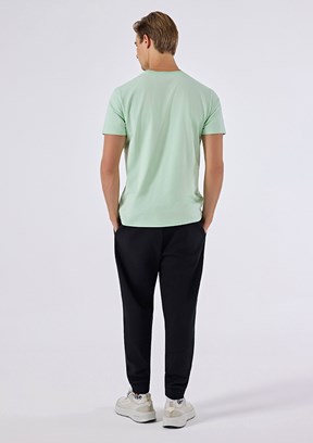 ELLESSE - 6SM5058 Erkek Yeşil Triko T-Shirt