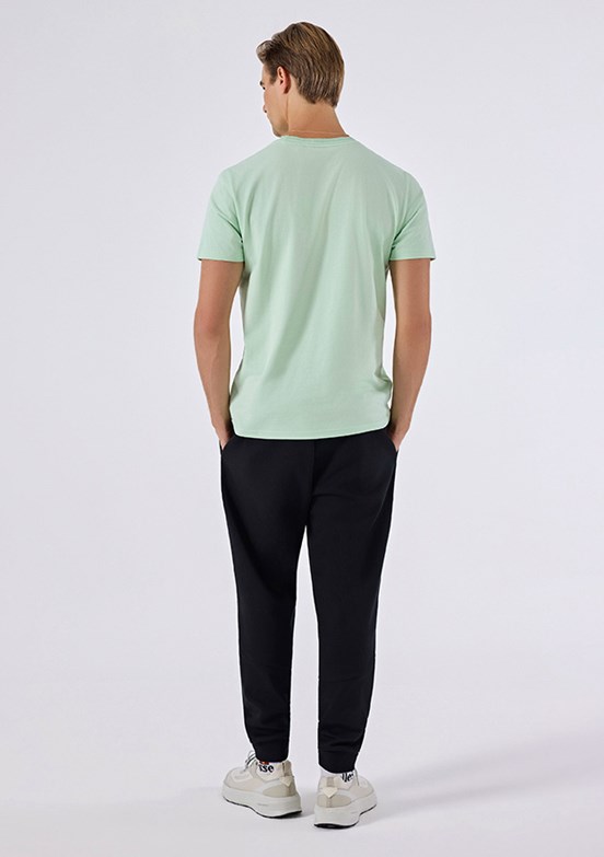ELLESSE - 6SM5058 Erkek Yeşil Triko T-Shirt