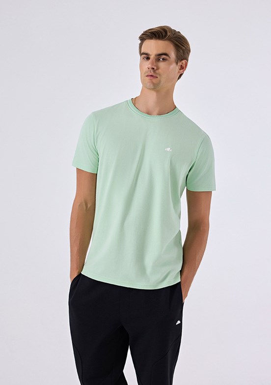 ELLESSE - 6SM5058 Erkek Yeşil Triko T-Shirt