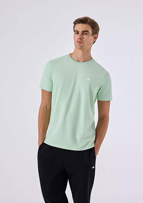 ELLESSE - 6SM5058 Erkek Yeşil Triko T-Shirt