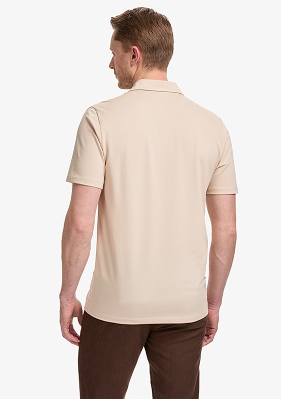 PİERRE CARDİN - Erkek Bej Regular T-Shirt