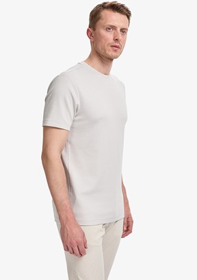 PİERRE CARDİN - Erkek Gri Basic T-Shirt