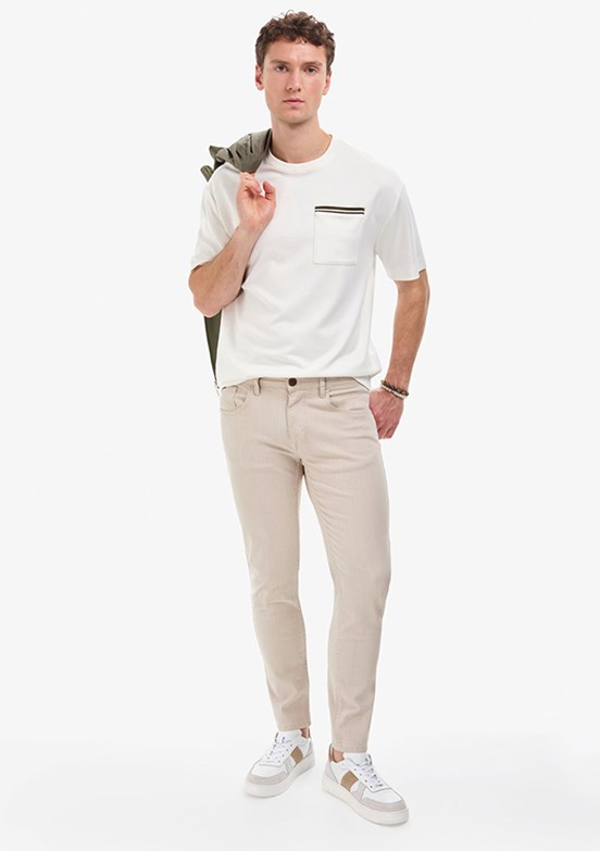 PİERRE CARDIN Erkek Bej Slim Pantolon