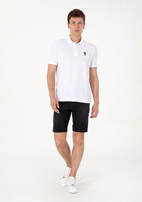 US POLO ASSN - Erkek Siyah Denim Şort