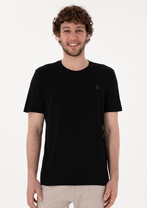 US POLO ASSN - Erkek Siyah Basic T-Shirt