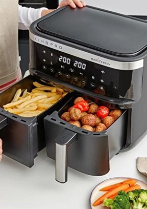 KİNG Dual - KYF32 Siyah Airfryer/Fritöz