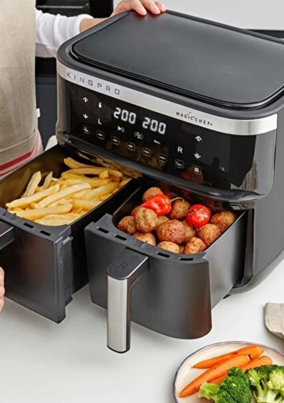 KİNG Dual - KYF32 Siyah Airfryer/Fritöz