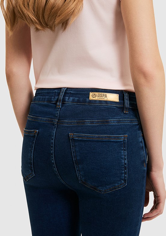 US POLO ASSN - Kadın Mavi Slim Jean Pantolon