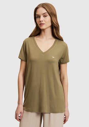 US POLO ASSN - Kadın Yeşil Basic T-Shirt