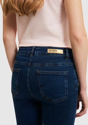 US POLO ASSN - Kadın Mavi Slim Jean Pantolon