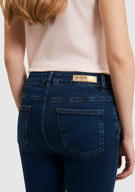 US POLO ASSN - Kadın Mavi Slim Jean Pantolon
