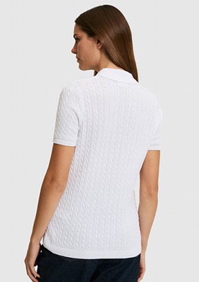 US POLO ASSN - Kadın Beyaz Slim Kazak