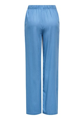 ONLY - 15363676 Onlgoa Mw Kadın Mavi Beli Lastikli Pantolon