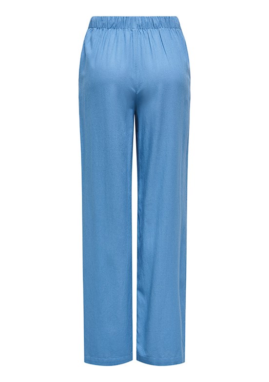 ONLY - 15363676 Onlgoa Mw Kadın Mavi Beli Lastikli Pantolon