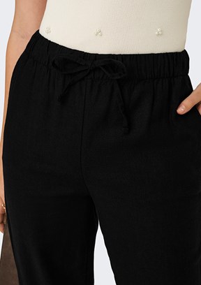 ONLY - 15363676 Onlgoa Mw Kadın Siyah Beli Lastikli Pantolon