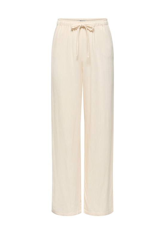 ONLY Onlısıesta Mw Pull - 15322263 Kadın Beyaz Beli Lastikli Pantolon