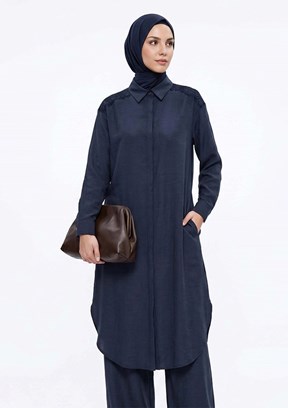 ARMİNE - 26YT665 Kadım İndigo Pantolon Takım