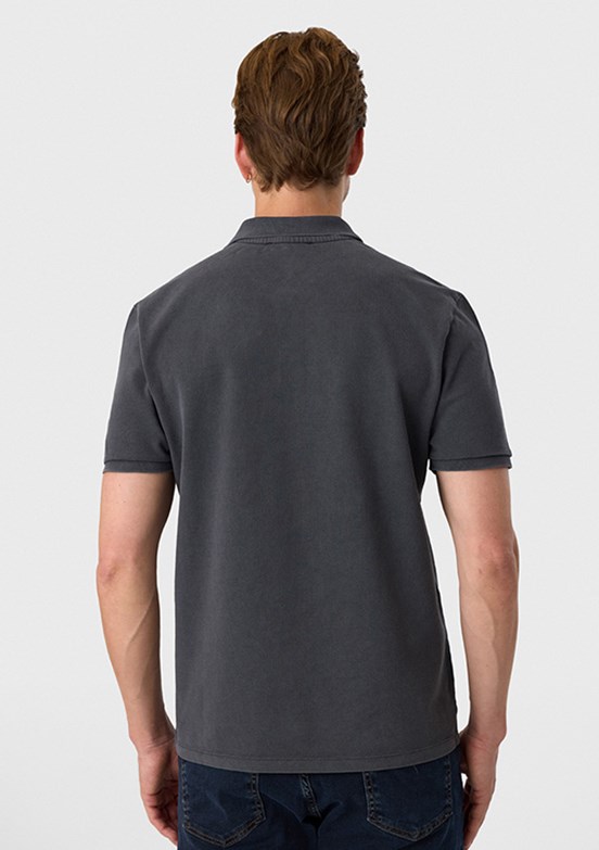 BACKANDBOND - B35S10018 Erkek Antrasit Polo Yaka T-Shırt
