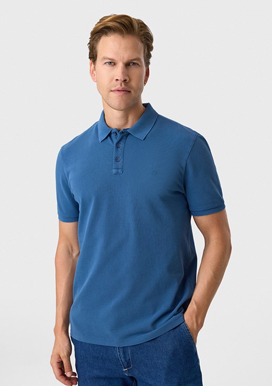 BACKANDBOND - B35S10018 Erkek Mavi Polo Yaka T-Shirt
