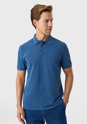 BACKANDBOND - B35S10018 Erkek Mavi Polo Yaka T-Shirt
