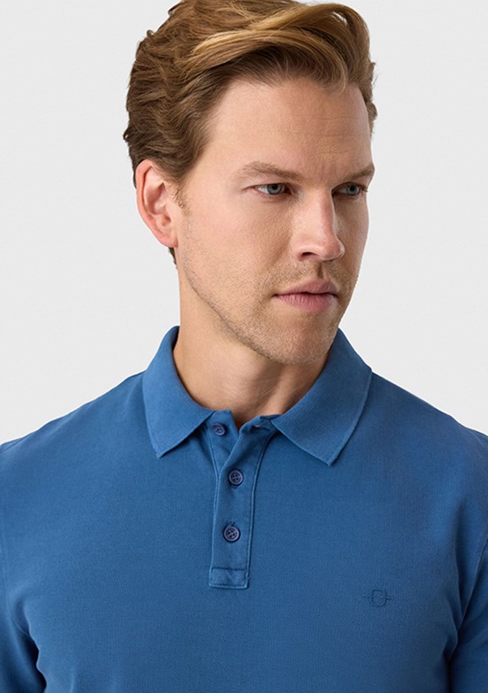 BACKANDBOND - B35S10018 Erkek Mavi Polo Yaka T-Shirt