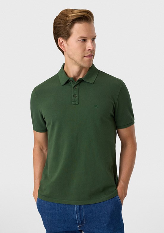 BACKANDBOND - B35S10018 Erkek Yeşil Polo Yaka T-Shırt
