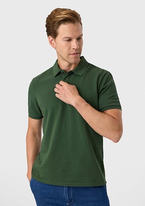 BACKANDBOND - B35S10018 Erkek Yeşil Polo Yaka T-Shırt