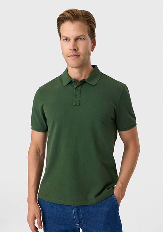BACKANDBOND - B35S10018 Erkek Yeşil Polo Yaka T-Shırt