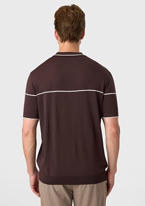 BACKANDBOND - B35S40021 Erkek Kahverengi Triko T-Shirt