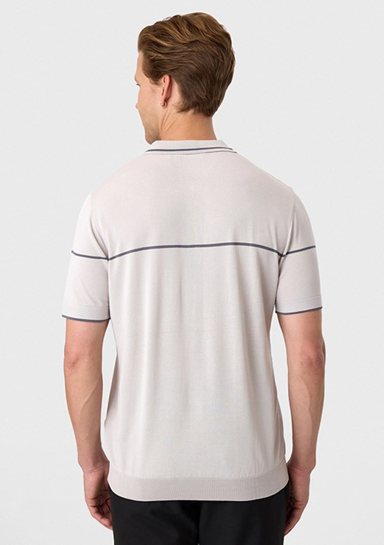 BACKANDBOND - B35S40021 Erkek Gri Triko T-Shirt