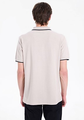 LEE COOPER - 262 LCM 242024 Erkek Bej Polo Yaka T-Shirt