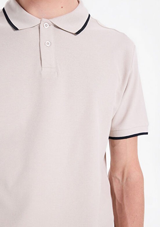LEE COOPER - 262 LCM 242024 Erkek Bej Polo Yaka T-Shirt