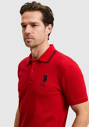 US POLO ASSN - Erkek Kırmızı Basic T-Shirt