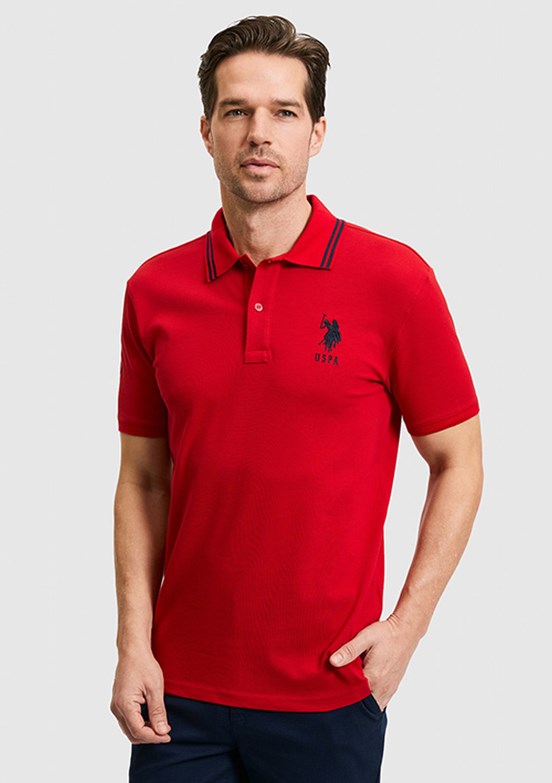 US POLO ASSN - Erkek Kırmızı Basic T-Shirt