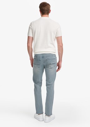 PİERRE CARDİN - Erkek Mavi Straight Jean Pantolon