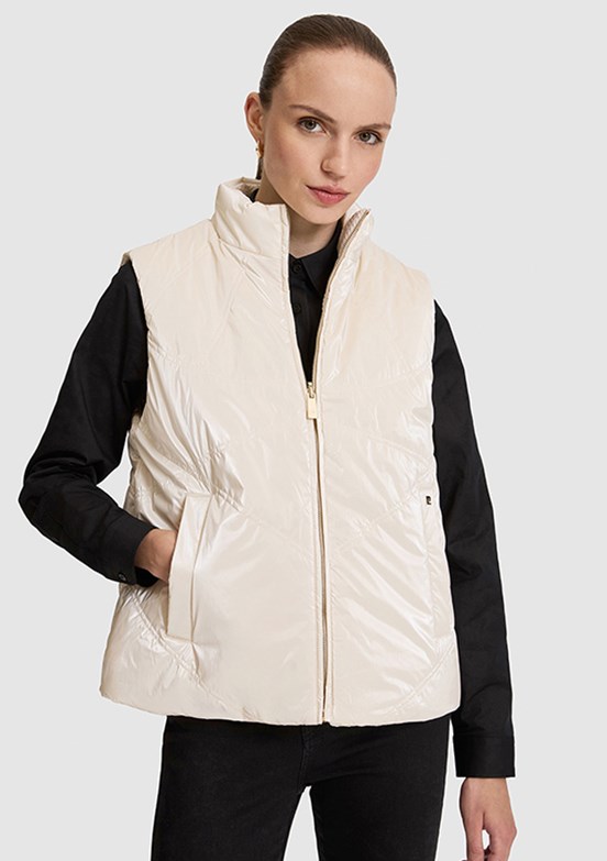 PİERRE CARDİN Kadın Beyaz Regular Mont